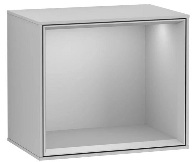 Стелаж для ванної Villeroy & Boch Finion 41,8х35,6х27 см з підсвічуванням МДФ світло-сірий матовий лак G590GJGJ