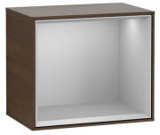 Стеллаж для ванной Villeroy & Boch Finion 41,8х35,6х27 см с подсветкой ДСП шпон грецкого ореха/светло-серый матовый лак G590GJGN