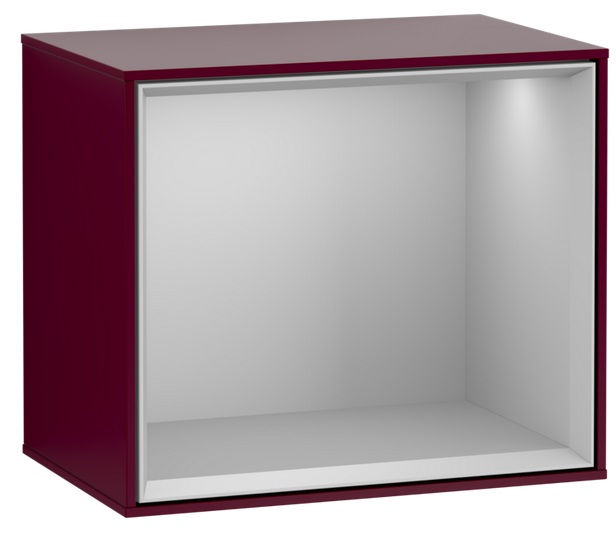 Стеллаж для ванной Villeroy & Boch Finion 41,8х35,6х27 см с подсветкой МДФ пион матовый лак/светло-серый матовый лак G590GJHB