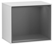 Стеллаж для ванной Villeroy & Boch Finion 41,8х35,6х27 см с подсветкой МДФ белый матовый лак/антрацит матовый лак G590GKMT