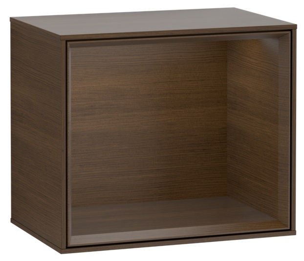 Стелаж для ванної Villeroy & Boch Finion 41,8х35,6х27 см з підсвічуванням ДСП шпон волоського горіха G590GNGN