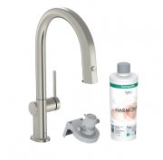 Смеситель для кухни Hansgrohe Aqittura M91 FilterSystem 210 однорычажный с выдвижным носиком стартовый комплект сталь 76801800