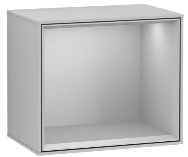 Стеллаж для ванной Villeroy & Boch Finion 41,8х35,6х27 см с подсветкой МДФ светло-серый матовый лак G590GJGJ