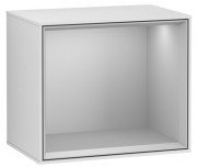 Стеллаж для ванной Villeroy & Boch Finion 41,8х35,6х27 см с подсветкой МДФ белый матовый лак/светло-серый матовый лак G590GJMT