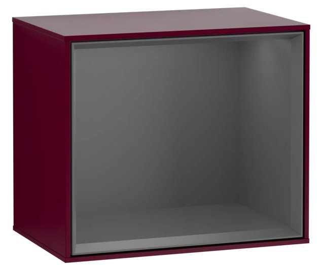 Стеллаж для ванной Villeroy & Boch Finion 41,8х35,6х27 см с подсветкой МДФ пион матовый лак/антрацит матовый лак G590GKHB