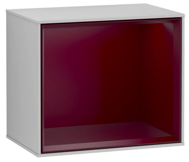 Стеллаж для ванной Villeroy & Boch Finion 41,8х35,6х27 см с подсветкой МДФ светло-серый матовый лак/пион матовый лак G590HBGJ