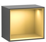 Стелаж для ванної Villeroy & Boch Finion 41,8х35,6х27 см з підсвічуванням МДФ антрацит матовий лак/золотий матовий лак G590HFGK