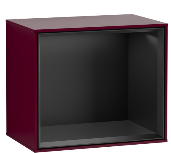 Стеллаж для ванной Villeroy & Boch Finion 41,8х35,6х27 см с подсветкой МДФ пион матовый лак/черный матовый лак G590PDHB