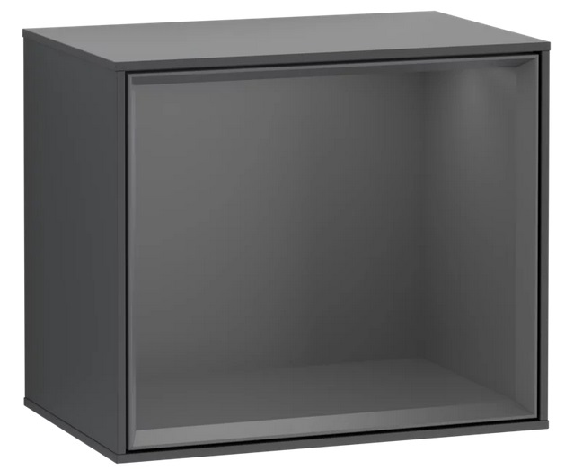 Стеллаж для ванной Villeroy & Boch Finion 41,8х35,6х27 см с подсветкой МДФ темно-синий матовый лак/антрацит матовый лак  G590GKHG