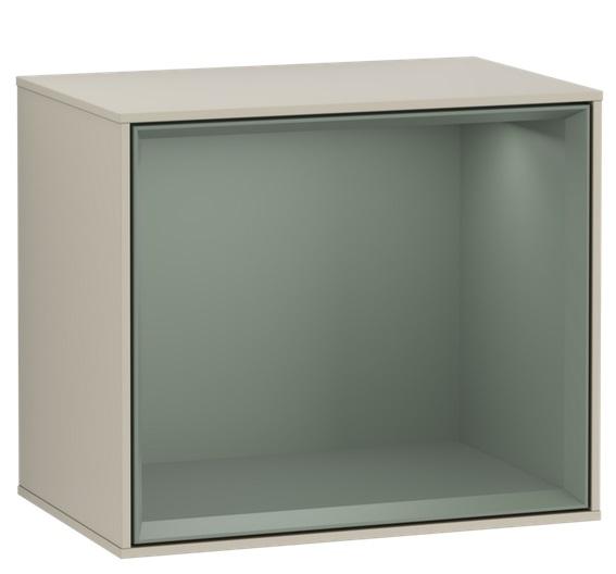 Стелаж для ванної Villeroy & Boch Finion 41,8х35,6х27 см з підсвічуванням МДФ пісок матовий лак/оливковий матовий лак G590GMHH