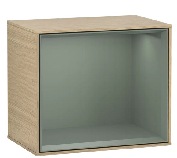 Стелаж для ванної Villeroy & Boch Finion 41,8х35,6х27 см з підсвічуванням ДСП шпон дуба/оливковий матовий лак G590GMPC
