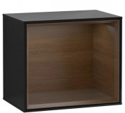 Стеллаж для ванной Villeroy & Boch Finion 41,8х35,6х27 см с подсветкой МДФ глянцевый черный лак/шпон грецкого ореха G590GNPH