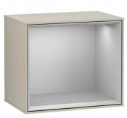 Стеллаж для ванной Villeroy & Boch Finion 41,8х35,6х27 см с подсветкой МДФ песок матовый лак/светло-серый матовый лак G590GJHH