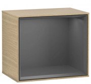 Стеллаж для ванной Villeroy & Boch Finion 41,8х35,6х27 см с подсветкой ДСП шпон дуба/антрацит матовый лак G590GKPC