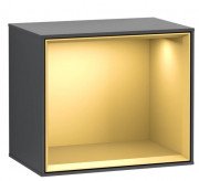 Стелаж для ванної Villeroy & Boch Finion 41,8х35,6х27 см з підсвічуванням МДФ темно-синій матовий лак/золотий матовий лак G590HFHG