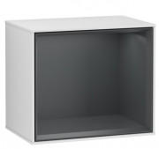 Стеллаж для ванной Villeroy & Boch Finion 41,8х35,6х27 см с подсветкой МДФ белый матовый лак/темно-синий матовый лак G590HGMT