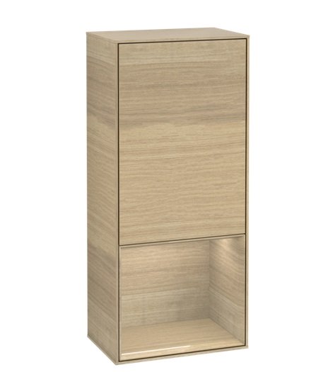 Шкафчик для ванной Villeroy & Boch Finion 41,8х93,6х27 см петли справа с подсветкой ДСП шпон дуба G550PCPC