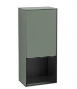 Шкафчик для ванной Villeroy & Boch Finion 41,8х93,6х27 см петли справа с подсветкой МДФ оливковый матовый лак/черный матовый лак G550PDGM