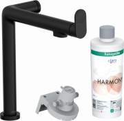 Смеситель для кухни Hansgrohe Aqittura M91 FilterSystem 240 однорычажный черный матовый 76802670