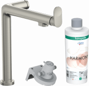 Змішувач для кухні Hansgrohe Aqittura M91 FilterSystem 240 одноважільний сталь 76802800