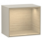 Стелаж для ванної Villeroy & Boch Finion 41,8х35,6х27 см з підсвічуванням МДФ пісок матовий лак/шпон дуба G590PCHH