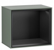 Стеллаж для ванной Villeroy & Boch Finion 41,8х35,6х27 см с подсветкой МДФ оливковый матовый лак/черный матовый лак G590PDGM