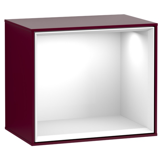 Стеллаж для ванной Villeroy & Boch Finion 41,8х35,6х27 см МДФ пион матовый лак/глянцевый белый лак FD10GFHB