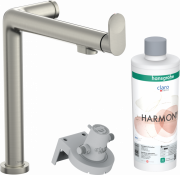 Смеситель для кухни Hansgrohe Aqittura M91 FilterSystem 240 однорычажный сталь 76802800