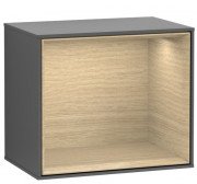 Стеллаж для ванной Villeroy & Boch Finion 41,8х35,6х27 см с подсветкой МДФ антрацит матовый лак/шпон дуба G590PCGK