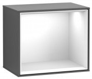 Стелаж для ванної Villeroy & Boch Finion 41,8х35,6х27 см МДФ антрацит матовий лак/глянсовий білий лак FD10GFGK