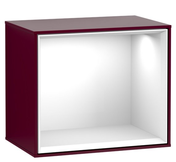 Стелаж для ванної Villeroy & Boch Finion 41,8х35,6х27 см МДФ півонія матовий лак/глянсовий білий лак FD10GFHB