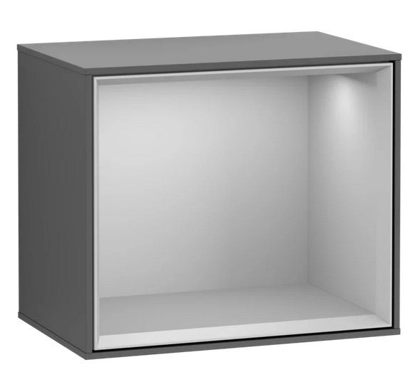 Стелаж для ванної Villeroy & Boch Finion 41,8х35,6х27 см МДФ антрацит матовий лак/світло-сірий матовий лак FD10GJGK