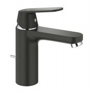Смеситель для раковины Grohe Eurosmart Cosmopolitan однорычажный с донным клапаном черный матовый 23325KW0