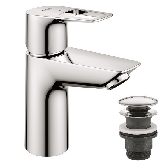 Смеситель для раковины Grohe BauLoop New однорычажный с нажимным донным клапаном хром 23883001