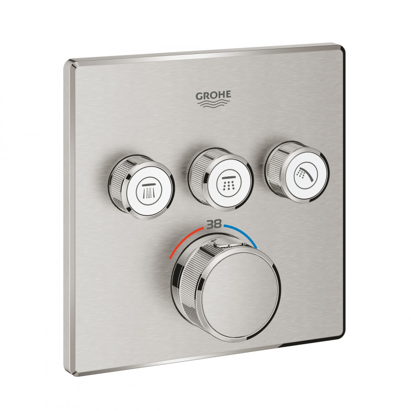Термостат для душа скрытого монтажа Grohe Grohtherm SmartControl 3 выхода суперсталь 29126DC0