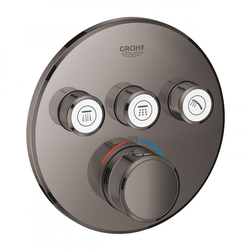 Термостат для душу прихованого монтажу Grohe Grohtherm SmartControl графіт темний глянсовий 29121A00