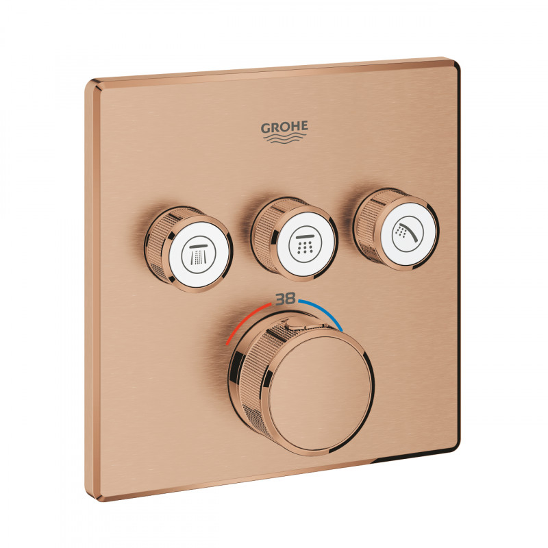 Термостат для душу прихованого монтажу Grohe Grohtherm SmartControl 3 виходу теплий захід сонця матовий 29126DL0