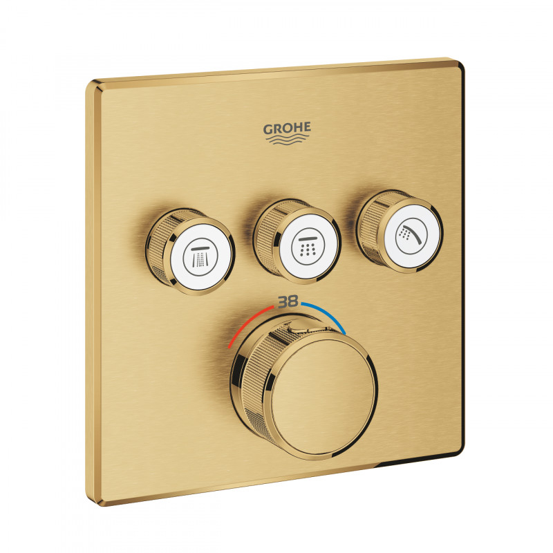 Термостат для душу прихованого монтажу Grohe Grohtherm SmartControl 3 виходу холодний світанок матовий 29126GN0