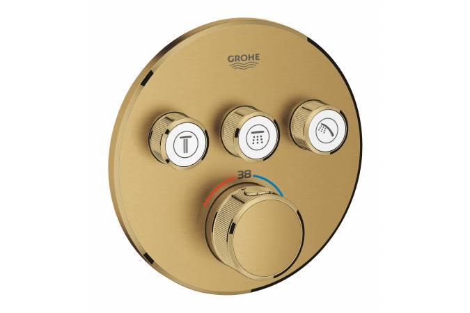 Термостат для душу прихованого монтажу Grohe Grohtherm SmartControl 3 виходу холодний світанок матовий 29121GN0