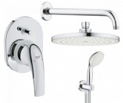 Душевая система скрытого монтажа Grohe BauCurve с верхним душем New Tempesta Cosmopolitan 200 хром UA290430UR