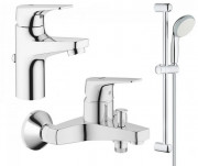Комплект змішувачів для ванної Grohe Start Flow 3 в 1 з душовим набором хром UA127130S0