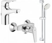 Комплект смесителей для ванной Grohe Start Flow 3 в 1 с душевым набором хром UA127131S0
