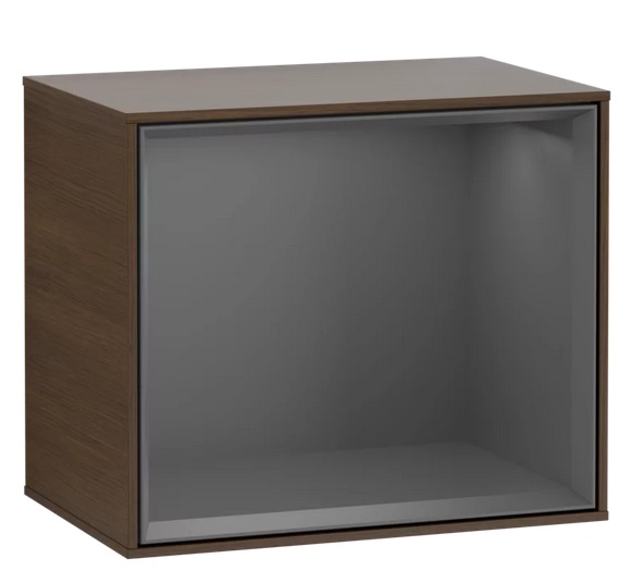 Стелаж для ванної Villeroy & Boch Finion 41,8х35,6х27 см ДСП шпон волоського горіха/антрацит матовий лак FD10GKGN