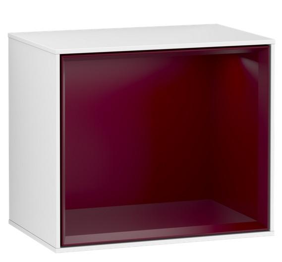 Стелаж для ванної Villeroy & Boch Finion 41,8х35,6х27 см МДФ глянсовий білий лак/півон матовий лак FD10HBGF