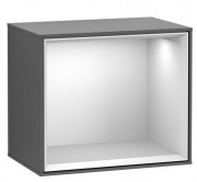 Стеллаж для ванной Villeroy & Boch Finion 41,8х35,6х27 см МДФ антрацит матовый лак/белый матовый лак FD10MTGK