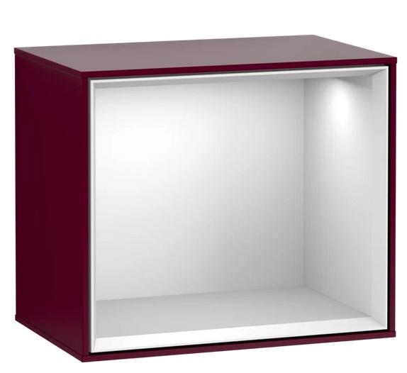 Стелаж для ванної Villeroy & Boch Finion 41,8х35,6х27 см МДФ півонія матовий лак/білий матовий лак FD10MTHB