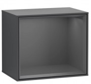 Стелаж для ванної Villeroy & Boch Finion 41,8х35,6х27 см МДФ темно-синій матовий лак/антрацит матовий лак FD10GKHG