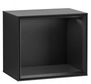 Стеллаж для ванной Villeroy & Boch Finion 41,8х35,6х27 см МДФ черный матовый лак FD10PDPD