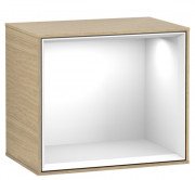 Стеллаж для ванной Villeroy & Boch Finion 41,8х35,6х27 см ДСП шпон дуба/глянцевый белый лак FD10GFPC