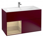 Тумба под раковину Villeroy & Boch Finion 99,6х49,8 см с подсветкой МДФ пион матовый лак/шпон дуба G030PCHB